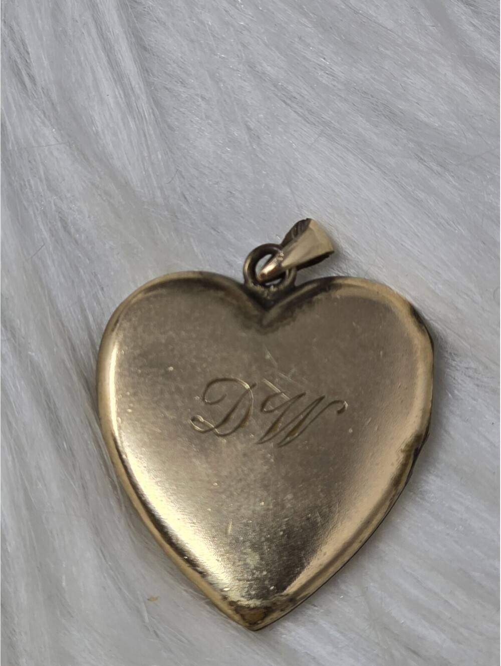 Vintage Bates & Bacon Gold Filled Heart Locket Cross WWII